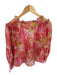 Loveshackfancy Size S Pink & Green Cotton & Silk Long Sleeve Floral Top Pink & Green / S