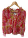 Loveshackfancy Size S Pink & Green Cotton & Silk Long Sleeve Floral Top Pink & Green / S