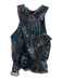 Veronica Beard Size S Black, Blue, Red Silk Metallic Thread Paisley Peplum Top Black, Blue, Red / S