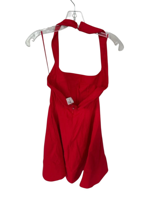 Maeve Size S Red Cotton Blend Halter Neck Back Zip Dress Red / S
