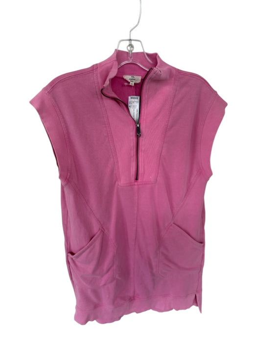 Entro Size M Pink Cotton Sleeveless Front Zip Dress Pink / M