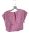 Antonio Melani Size S/6 Pink Linen Blend bib Scallopped Hem High Waist Pant Set Pink / S/6