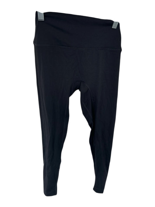 Set Active Size M Black Nylon Blend High Waist Solid Athletic Leggings Black / M