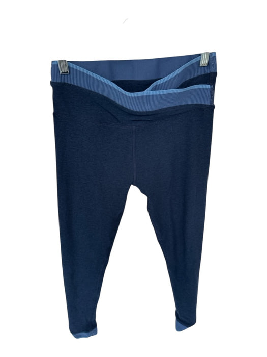 Beyond Yoga Size M Navy & Blue Cross Over Waist band Athletic Leggings Navy & Blue / M