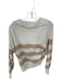 The Cashmere Project Size M Cream & Tan Cashmere Long Sleeve Collar Sweater Cream & Tan / M