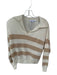 The Cashmere Project Size M Cream & Tan Cashmere Long Sleeve Collar Sweater Cream & Tan / M