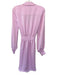 Ramy Brook Size 6 Pink Polyester Long Sleeve Button Down Belted Dress Pink / 6