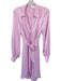 Ramy Brook Size 6 Pink Polyester Long Sleeve Button Down Belted Dress Pink / 6