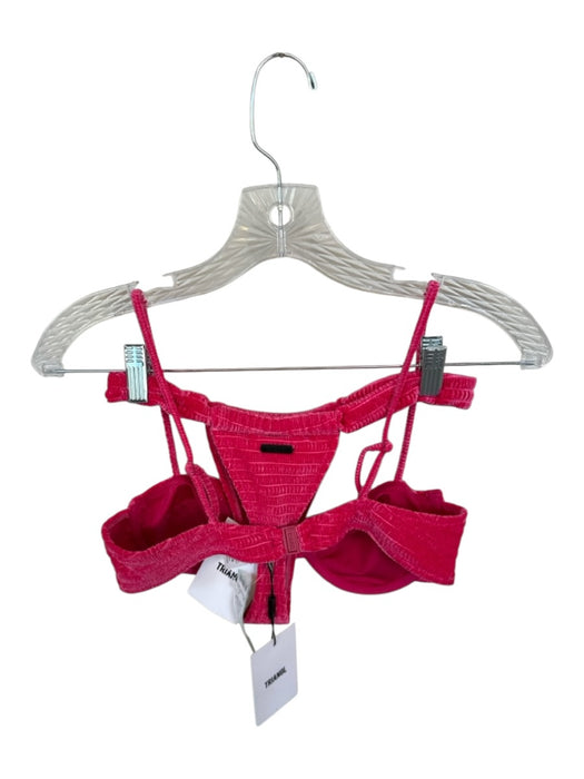 Triangl Size M Deep Pink Polyester Elastic Clasp Cupped Bikini Swimsuit Deep Pink / M