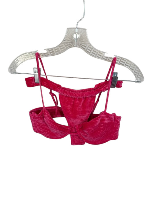Triangl Size M Deep Pink Polyester Elastic Clasp Cupped Bikini Swimsuit Deep Pink / M
