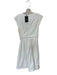 EB Luxe Size M White Cotton Cap Sleeve Lace Detail Back Zip Maxi Dress White / M