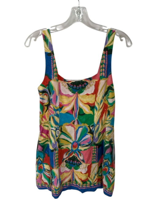 Antonio Melani Size S Multi Cotton Sleeveless Flowers Side Zip Dress Multi / S