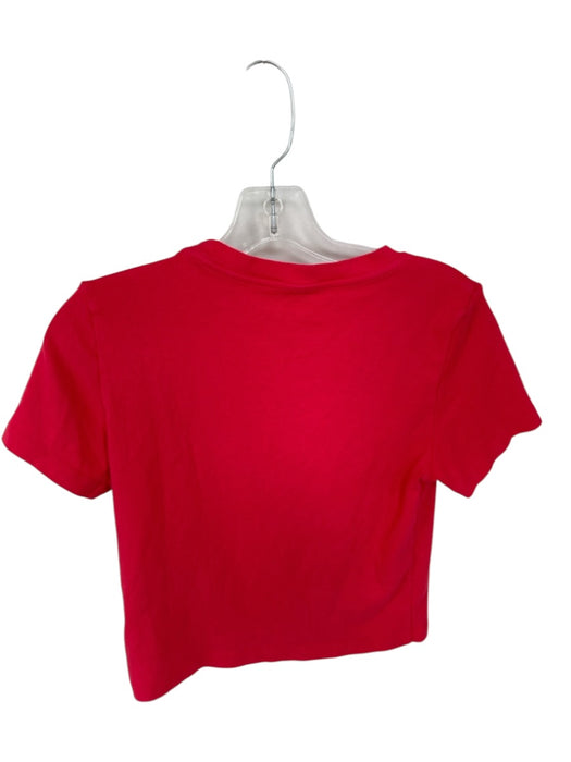 Ray Size M Red & Blue Cotton Short Sleeve Logo Cropped Athletic Top Red & Blue / M