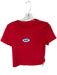 Ray Size M Red & Blue Cotton Short Sleeve Logo Cropped Athletic Top Red & Blue / M