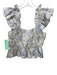 En Saison Size S Blue & Multi Cotton Sleeveless Bow Detail Floral Print Top Blue & Multi / S