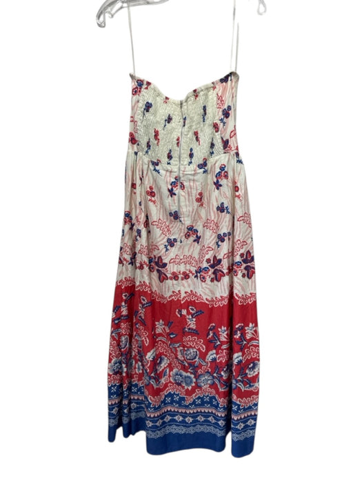 Banjanan Size M Cream & Multi Cotton floral print Sleeveless Zip Back Midi Dress Cream & Multi / M
