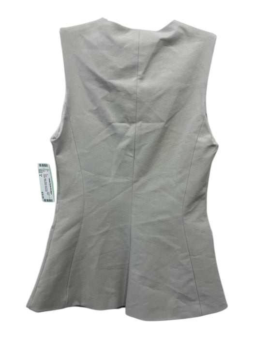 Zara Size S Gray Cotton Blend Zip Front Patch Pocket Sleeveless Vest Gray / S