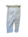 Maeve Size 27 White Cotton High Waist Front Pocket Button Wide Leg Jeans White / 27