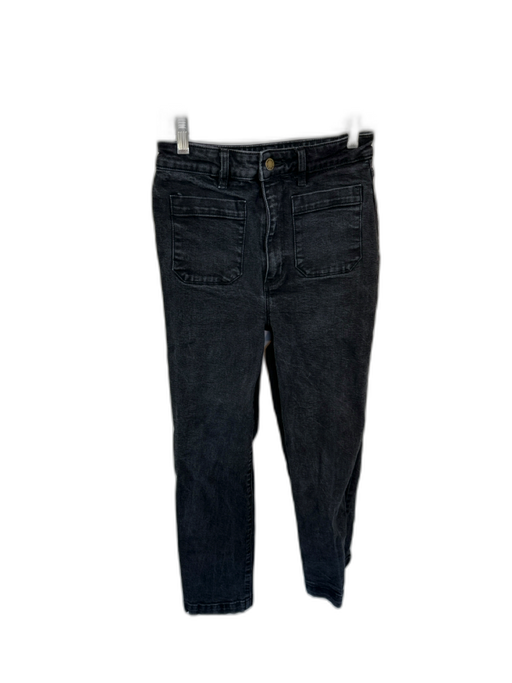 Rolla's Size 27 Black Cotton High Waisted Wide Leg Jeans Black / 27