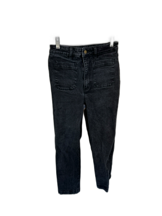 Rolla's Size 27 Black Cotton High Waisted Wide Leg Jeans Black / 27