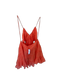 Free-est Size Small coral Cotton Backless Cutouts Ruffles Mini Dress coral / Small