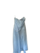Free People Size XS Light Blue Cotton Strapless Maxi Raw Detailing Dress Light Blue / XS