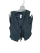 Free People Size Small Grey Cotton Pleated Back Tie Front Vest Set Grey / Small