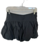Zara Size Small Black Polyester Blend Bubble Hem Pleated Skort Black / Small