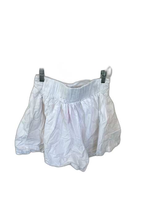 Free People Size Small White Cotton Pleat Detail High Waist Shorts White / Small