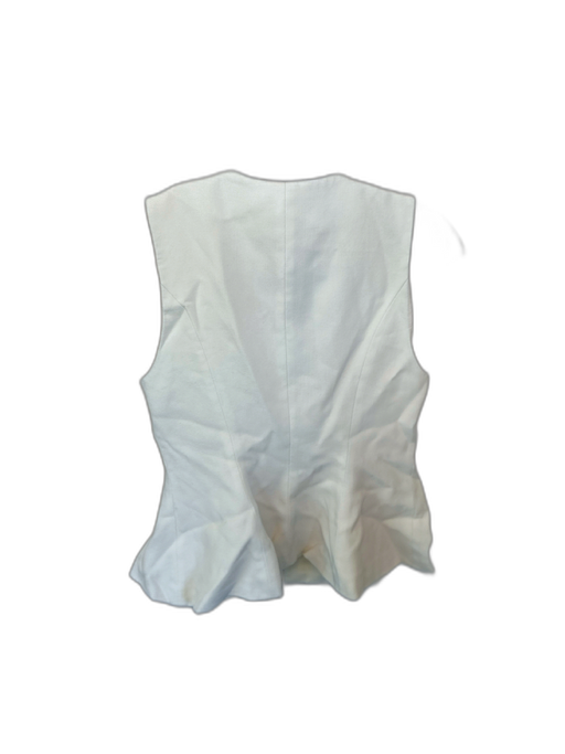 Zara Size S White Acetate Button Down Vest White / S