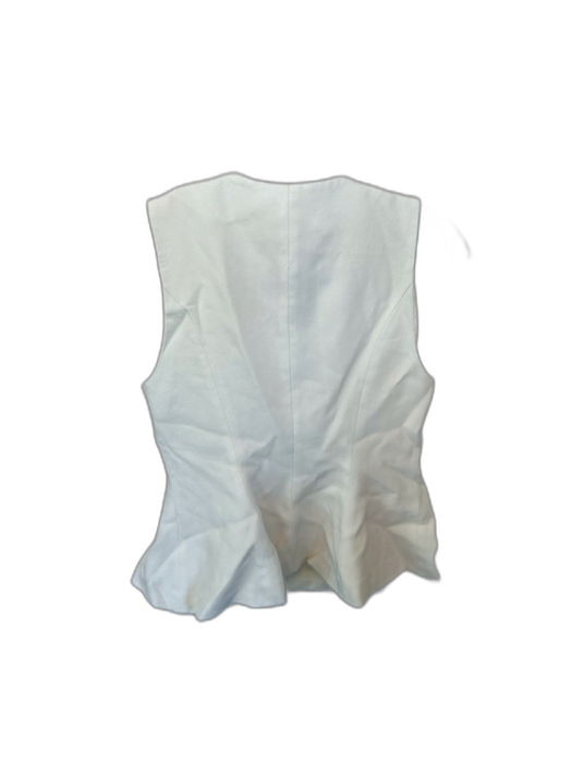 Zara Size S White Acetate Button Down Vest White / S
