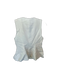 Zara Size S White Acetate Button Down Vest White / S
