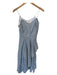 Mirth Size S Gray & White Cotton Spaghetti Strap Striped Maxi Dress Gray & White / S