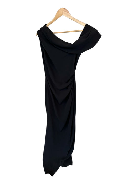 Elliatt Size S Black Polyester One Short Sleeve Gathered Gown Black / S