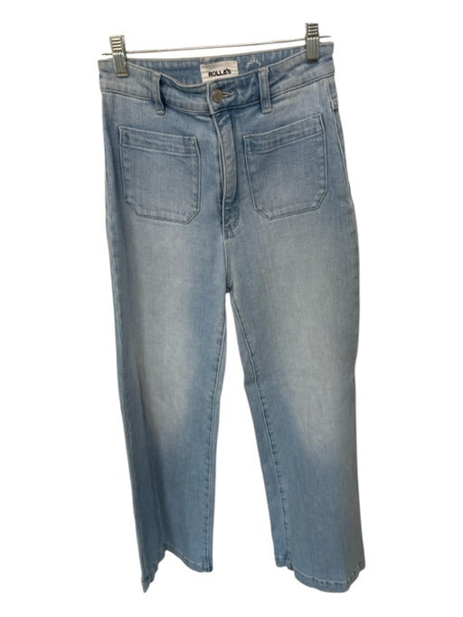 Rolla's Size 28 Med Light Wash Cotton Blend High Waist Wide Leg Jeans Med Light Wash / 28