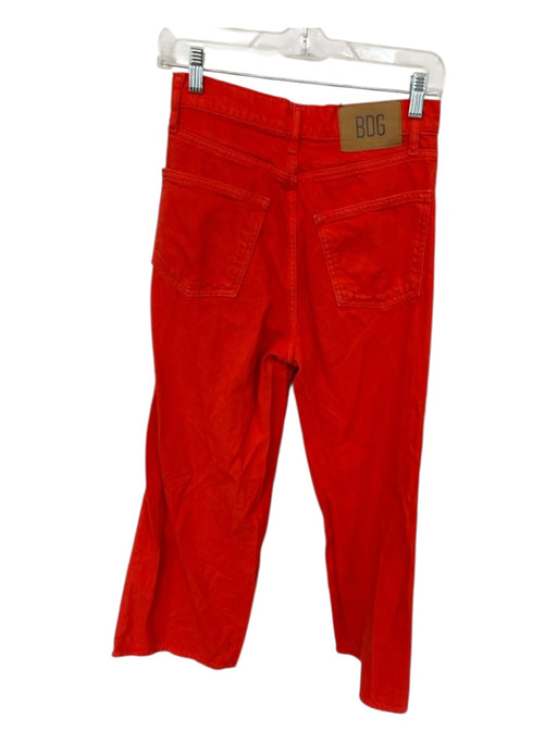 BDG Size 27 Orange Cotton Blend High Waist Wide Leg Jeans Orange / 27