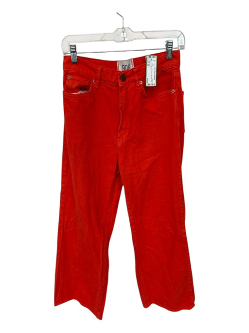 BDG Size 27 Orange Cotton Blend High Waist Wide Leg Jeans Orange / 27