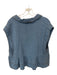 Pilcro Size S Blue Cotton Cap Sleeve Collar Peplum Top Blue / S