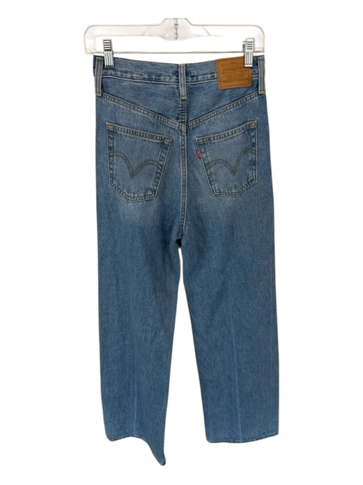 Levi's Size 26 Med Light Wash Cotton High Waist Wide Leg Jeans Med Light Wash / 26