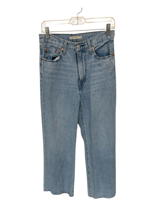 Levi's Size 27 Med Light Wash Cotton High Waist Wide Leg Jeans Med Light Wash / 27