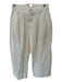 Free People Size 4 Cream Cotton High Waist Barrell Leg Pants Cream / 4
