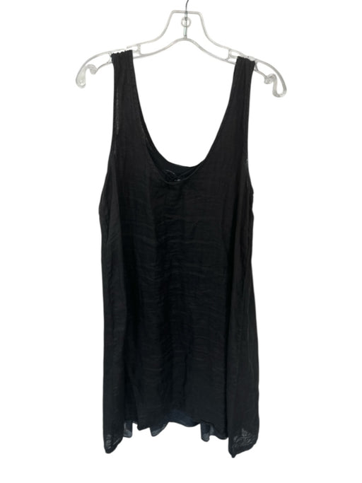 CP Shades Size M Black Linen Sleeveless Maxi Slip Dress Black / M