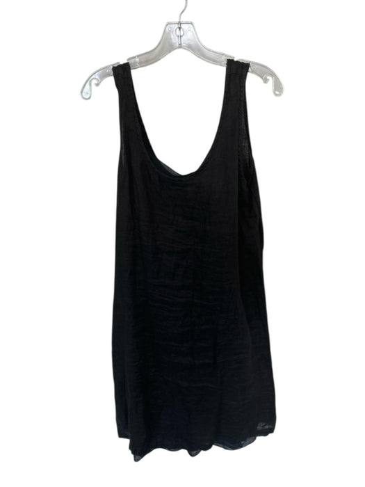 CP Shades Size M Black Linen Sleeveless Maxi Slip Dress Black / M