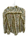 Spartina Size M Green & Blue Ramie Long Sleeve Botanical Button Down Top Green & Blue / M