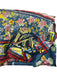 Blue & Yellow Silk Tassels Flowers Square scarf Blue & Yellow / L