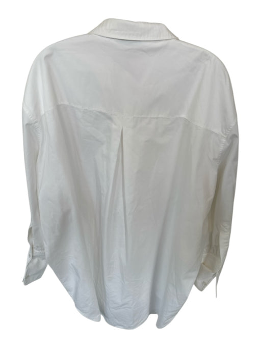 Anine Bing Size M White Cotton Long Sleeve Collar Button Down Shirt Dress Dress White / M