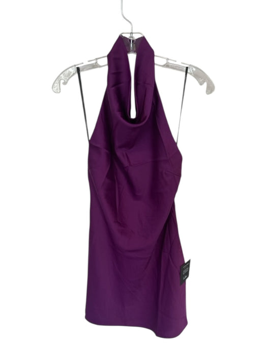 Lulus Size S Purple Polyester Halter Neck Open Back Dress Purple / S