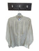 See By Chloe Size 2 Ivory Silk Blend Button Down Button Sleeve Sheer Top Ivory / 2