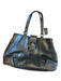 Coach Black & Silver Leather Top Handles SHW Bag Black & Silver / M