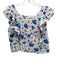 Loveshackfancy Size L White, Blue, Red Cotton Pintuck Floral Button Back Top White, Blue, Red / L